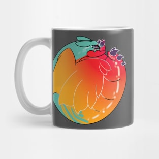 Curled Dragon Sunset over Water :: Dragons and Dinosaurs Mug